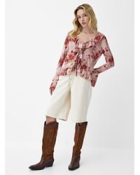 Icône - Rose Garden Micromesh Ruffles Tie - Lyst