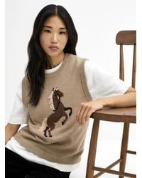 Twik - Jacquard Animal Sweater Vest - Lyst