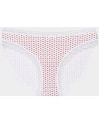 Miiyu - Scalloped Lace Edging Bikini Panty - Lyst
