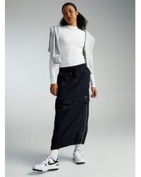 Nike - White Stripes Parachute Skirt - Lyst