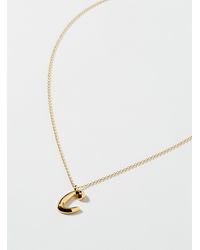 Simon's - Golden Letter Necklace - Lyst
