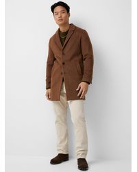 Blue XXL discount 57% Jack & Jones Long coat MEN FASHION Coats Basic 