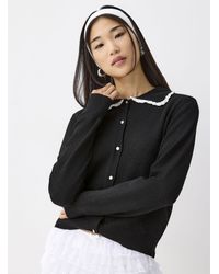 Twik - Pearly Buttons Peter Pan Collar Cardigan - Lyst