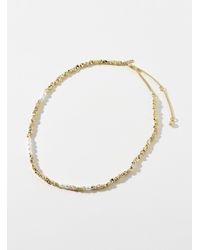 Pilgrim - Hammered Bead And Pearl Chain - Lyst