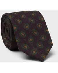 Djab - Burgundy Paisley Pure Wool Tie - Lyst