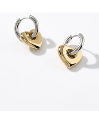 Simon's - Ring And Heart Earrings - Lyst