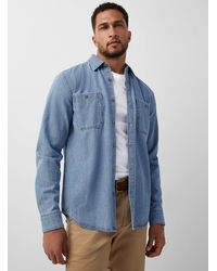 Le 31 - Minimalist Denim Shirt Modern Fit - Lyst