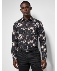 Le 31 - Sepia Flowers Shirt Modern Fit - Lyst