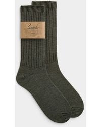 Le 31 - Solid Merino Wool Ribbed Socks - Lyst