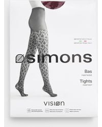 Simon's - Baroque Lace Sheer Pantyhose - Lyst