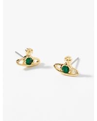 Vivienne Westwood - Nano Solitaire Emerald Earrings - Lyst