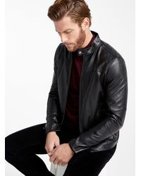 michael kors leather jacket with fur sleeves