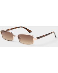 Simon's - Yvonne Narrow Rectangular Sunglasses - Lyst