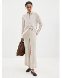 Contemporaine - Patch Pockets Pure Linen Pant Fit: Wide Leg, High Rise - Lyst