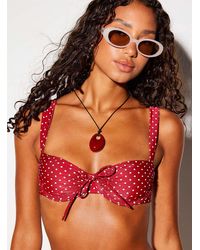 Simon's - Ruched Bow Balconette - Lyst