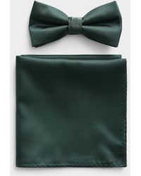 Le 31 - Solid Bow Tie And Pocket Square Set - Lyst