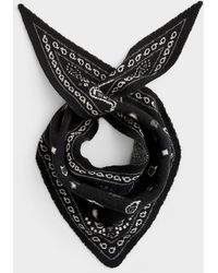 Simon's - Paisley Jacquard Triangular Scarf - Lyst