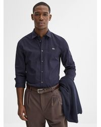 Lacoste - Croc Logo Poplin Shirt Slim Fit - Lyst