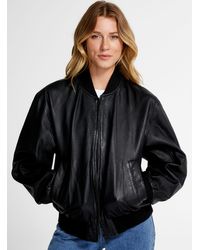 Lamarque - Belinna Genuine Leather Bomber Jacket - Lyst