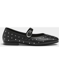 Simon's - Studded Mary Jane Ballet Flats Women - Lyst