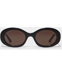 DIFF - Lainey Oval Sunglasses - Lyst