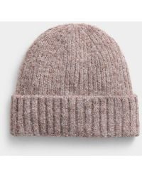 ONLY - Solid Fuzzy Ribbed Tuque - Lyst