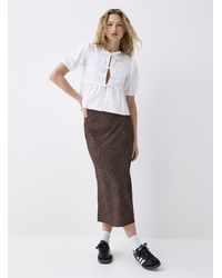 Twik - Printed Crepe Midi Skirt - Lyst
