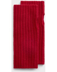 Simon's - Solid Knit Fingerless Mittens Responsible Wool - Lyst