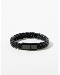 Le 31 - Thick Braided Leather Bracelet - Lyst