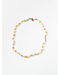 HUGO - Logo And Colourful Beads Necklace - Lyst