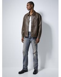 TRUE RELIGION - Ricky Distressed Faded Jean Straight Fit - Lyst