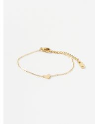 Simon's - Shimmery Heart Golden Bracelet - Lyst