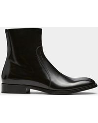 Maison Margiela - Brushed Leather Boots Men - Lyst
