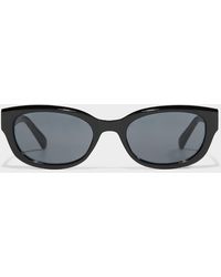 Simon's - Solid Translucent Oval Sunglasses - Lyst