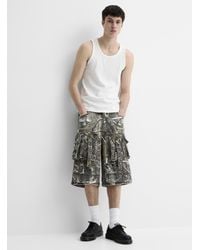 First Row - Camouflage Cargo Jort Baggy Fit - Lyst