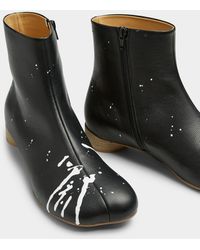 MM6 by Maison Martin Margiela - Paint Splash Anatomic Ankle Boots Men - Lyst
