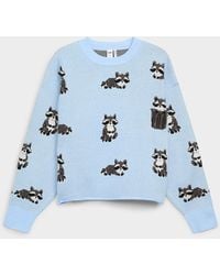Twik - Patterned Rolled Hem Sweater - Lyst