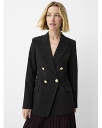 Contemporaine - Golden Crest Buttons Blazer - Lyst