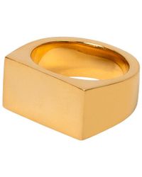 Obakki - Upcycled Rectangular Golden Ring - Lyst