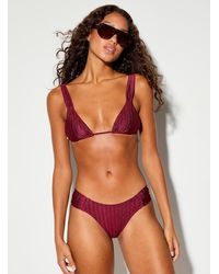 Rhythm - Pacific Raspberry Shiny Ribbed Bikini - Lyst