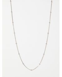 Simon's - Metallic Bead Silver Chain - Lyst
