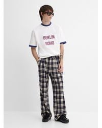 Prohibited - Wood Plaid Pleated Pant Loose Fit - Lyst