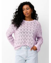 B.Young - Openwork Lilac Pattern Sweater - Lyst