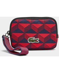 Lacoste - Small Patterned Fabric Wallet - Lyst