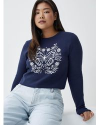 Twik - Repeated Pattern Cropped Sweater - Lyst
