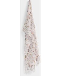 Fraas - Delicate Floral Lightweight Scarf - Lyst