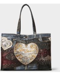 Acne Studios - Cowboy Prints Denim Tote Bag - Lyst