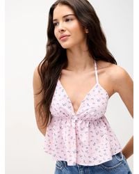 Twik - Cropped Seersucker Halter Cami - Lyst