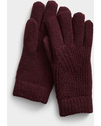 Simon's - Geo Ribbed Gloves - Lyst