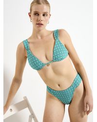 Simon's - Wide Drawstring Strap Triangle Bra - Lyst